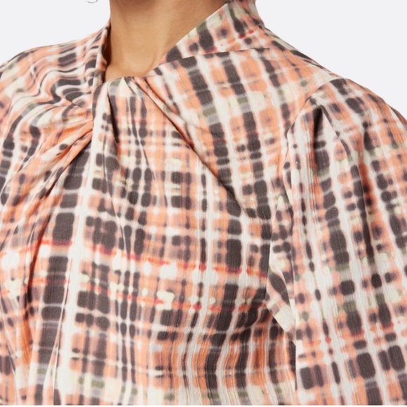 NWT Joie Lyell Twist Top Short Sleeve - Pink/Multi, Size S - Picture 13 of 13